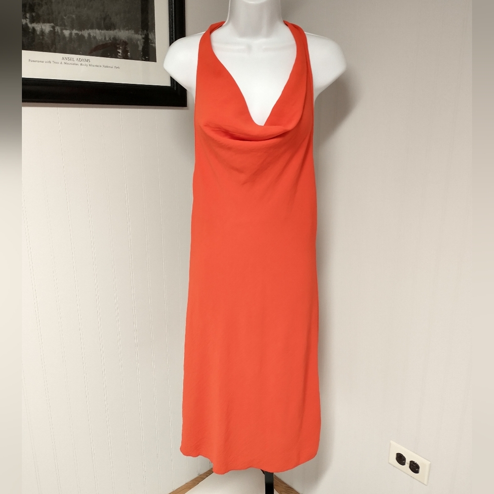 'See You Monday' Los Angeles ~ Halter Slip Dress ~Size Medium~Orange ~ NWT